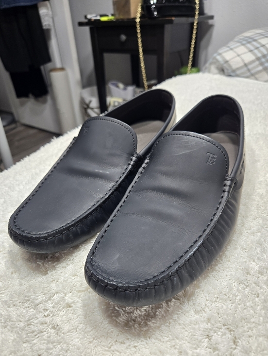 Tod\'s Black Leather Slip On Driving Loafers Size 8 Men main image 12